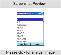 LingvoSoft Dictionary English <-> French for Microsoft Smartphone Screenshot